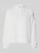 Neo Noir Regular Fit Bluse mit Stitchings und Stehkragen Modell 'Oda D...