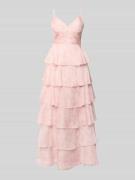 Hey Kyla Abendkleid mit Volantsaum und Spaghettiträgern in Hellrosa, G...