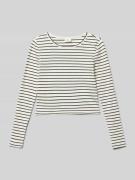 s.Oliver RED LABEL Slim Fit Langarmshirt aus Baumwoll-Mix in Weiss, Gr...