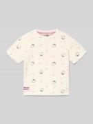 Only Regular Fit T-Shirt aus reiner Baumwolle Modell 'KITTY' in Ecru, ...