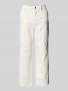 Christian Berg Woman Straight Leg Jeans mit Embroidery und Fransenkant...
