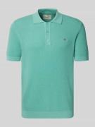 Gant Regular Fit Poloshirt mit Label-Stitching in Tuerkis, Größe L