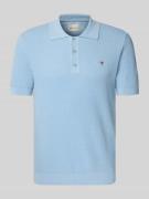Gant Regular Fit Poloshirt mit Label-Stitching in Hellblau, Größe L