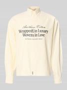 ANOTHER COTTON LAB Regular Fit Freizeithemd mit Statement-Print in Hel...