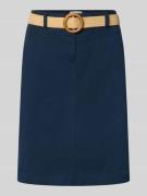Christian Berg Woman Knielanger Rock mit Gürtel und Gesäßtaschen in Du...