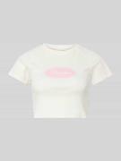 ANOTHER COTTON LAB Cropped T-Shirt mit Logo-Print in Weiss, Größe L