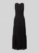 MICHAEL Michael Kors Maxikleid mit Smok-Details und Volantsaum in BLAC...