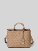 Guess Handtasche mit Label-Applikation Modell 'MERIDIAN II' in Cognac,...