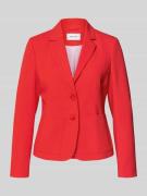 More & More Slim Fit Blazer mit Reverskragen in Rot, Größe 34