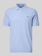 Fynch-Hatton Regular Fit Poloshirt mit Logo-Stitching in Hellblau, Grö...