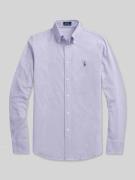 Polo Ralph Lauren Hemdbluse mit Label-Stitching in Hellgrau, Größe L