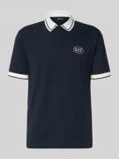 EA7 Emporio Armani Regular Fit Poloshirt mit Logo-Print in Dunkelblau,...
