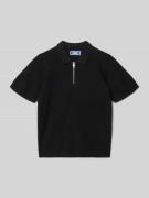 Jack & Jones Regular Fit Poloshirt in Strick-Optik Modell 'Max' in Bla...