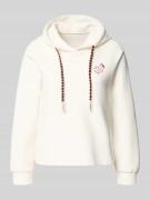 Marc Cain Relaxed Fit Hoodie mit Motiv-Print in Offwhite, Größe 34