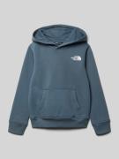 The North Face Regular Fit Hoodie mit Logo-Print in Rauchblau, Größe M