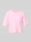 Pieces Boxy Fit T-Shirt aus Rippstrick mit Woll-Anteil Modell 'SILLY' ...