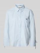 Tom Tailor Loose Fit Hemdbluse aus Baumwoll-Mix in Hellblau, Größe 34