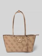 Guess Handtasche mit Logo-Muster Modell 'JANIE' in Cognac, Größe 1