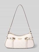 Guess Handtasche mit Logo-Muster Modell 'LEONA' in Weiss, Größe 1