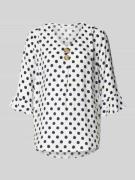 Apricot Blusenshirt mit Viskose-Anteil in Ecru, Größe L