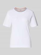 Jake*s Casual T-Shirt aus reiner Baumwolle in Weiss, Größe L