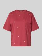 Jake*s Casual T-Shirt mit 1/2-Arm in Rot, Größe L