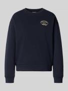 Gant Sweatshirt mit Label-Stitching und Rundhalsausschnitt in Marine, ...
