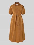 Rich & Royal Midikleid mit kurzem Reißverschluss und Kordelzug an der ...