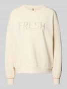 Soyaconcept Regular Fit Sweatshirt mit Ziersteinbesatz Modell 'Banu' i...