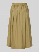 Marella Midirock mit elastischem Bund Modell 'MEMORE' in Khaki, Größe ...