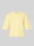 Pieces Boxy Fit T-Shirt aus Rippstrick mit Woll-Anteil Modell 'SILLY' ...