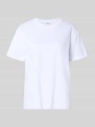 Stefanel T-Shirt mit Rundhalsausschnitt in Weiss, Größe L