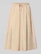 Stefanel Midirock mit Eingrifftaschen und Kordelzug in Sand, Größe M