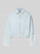 Jake*s Casual Jeansjacke mit Reißverschluss in Hellblau, Größe 34