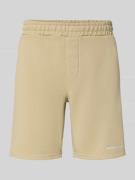 Pegador Shorts mit elastischem Bund und Logo-Stitching in Sand, Größe ...