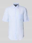 Christian Berg Men Regular Fit Freizeithemd aus Leinen in Bleu, Größe ...