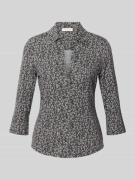 Marc O'Polo Shaped Fit Blusenshirt aus Viskose-Mix in Marine, Größe L