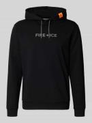 FIRE + ICE Hoodie mit Logo Modell 'CADELL' in Black, Größe L