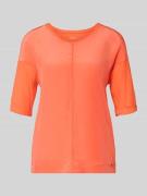 Marc Cain T-Shirt mit Label-Detail in Koralle, Größe 34