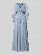 Swing Abendkleid mit Taillenband in Bleu, Größe 34