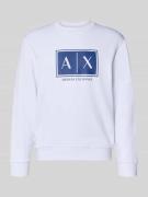 ARMANI EXCHANGE Sweatshirt mit Logo-Print und Rundhalsausschnitt in We...