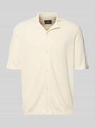 Fynch-Hatton Regular Fit Freizeithemd in Bouclé-Optik in Offwhite, Grö...