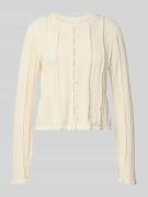 Jake*s Collection Strickjacke aus Viskose-Mix in Beige, Größe L
