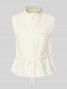 MOS MOSH Regular Fit Weste mit Stehkragen Modell 'Lelo' in Offwhite, G...
