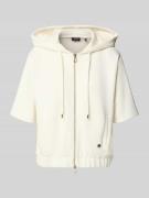 JOOP! Sweatjacke mit Halbarm Modell 'Therese' in Ecru, Größe 34