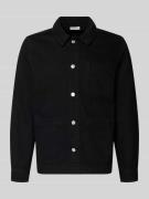 Les Deux Regular Fit Overshirt mit Brusttasche Modell 'Layton' in Blac...