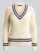 Lauren Ralph Lauren Slim Fit Strickpullover aus reiner Baumwolle in Ec...