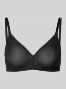 Hanro BH in semitransparentem Design Modell 'Smooth' in Black, Größe M