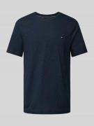 Tommy Hilfiger T-Shirt mit Label-Stitching in Marine, Größe L