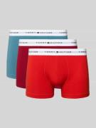 Tommy Hilfiger Slim Fit Trunks aus Baumwoll-Mix im 3er-Pack in Rot, Gr...